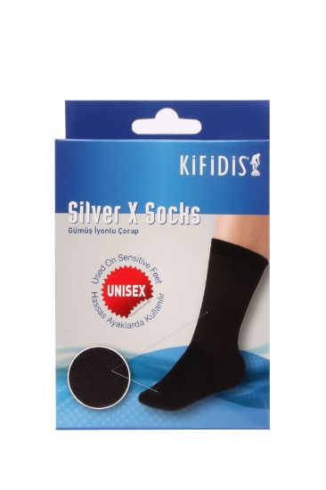  Silver-X Socks (Gümüş İyonlu Çorap) Antrasit No:2 resmi